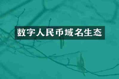 数字人民币域名生态