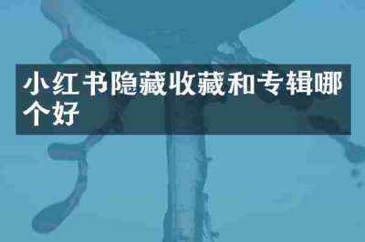 小红书隐藏收藏和专辑哪个好