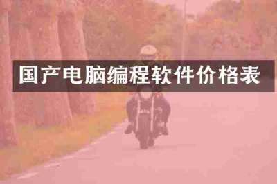 国产电脑编程软件价格表