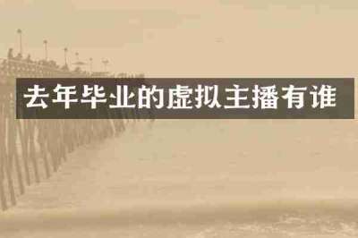 去年毕业的虚拟主播有谁
