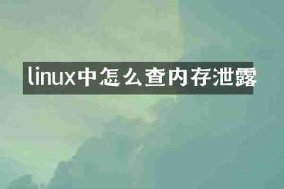 linux中怎么查内存泄露
