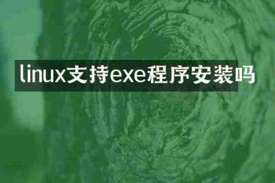 linux支持exe程序安装吗