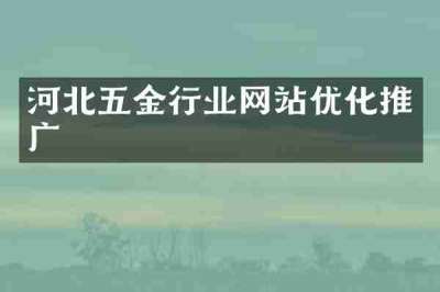 河北五金行业网站优化推广