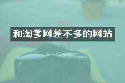 和淘爹网差不多的网站