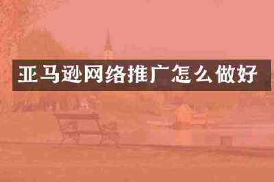 亚马逊网络推广怎么做好