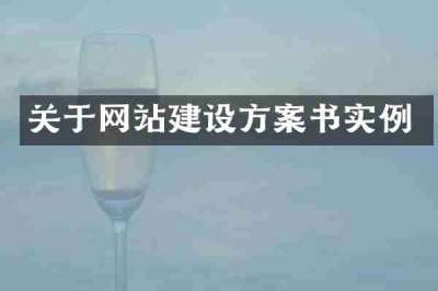 关于网站建设方案书实例