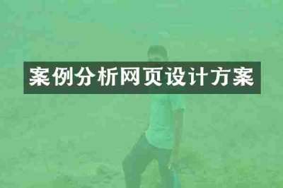 案例分析网页设计方案