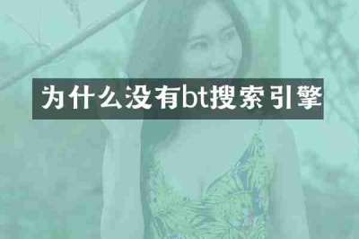 为什么没有bt搜索引擎