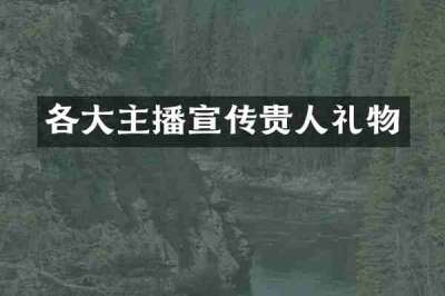 各大主播宣传贵人礼物