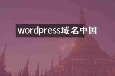 wordpress域名中国