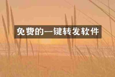 免费的一键转发软件