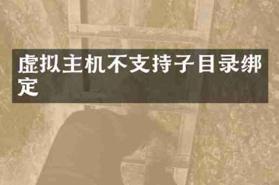 虚拟主机不支持子目录绑定