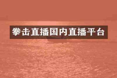 拳击直播国内直播平台