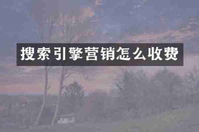 搜索引擎营销怎么收费