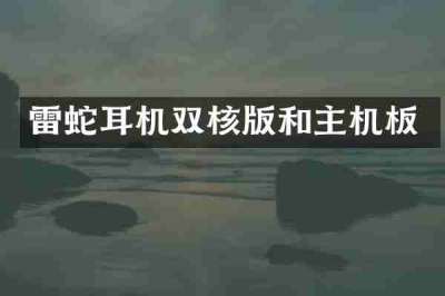 雷蛇耳机双核版和主机板