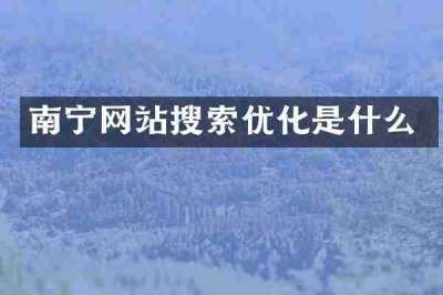 南宁网站搜索优化是什么