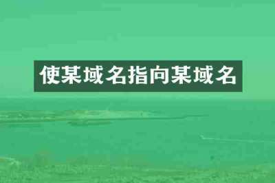 使某域名指向某域名