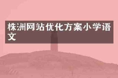 株洲网站优化方案小学语文