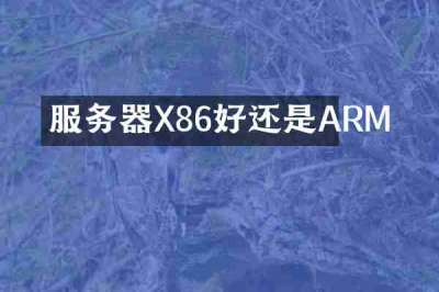 服务器X86好还是ARM