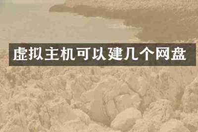 虚拟主机可以建几个网盘