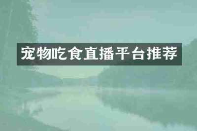 宠物吃食直播平台推荐