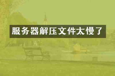服务器解压文件太慢了