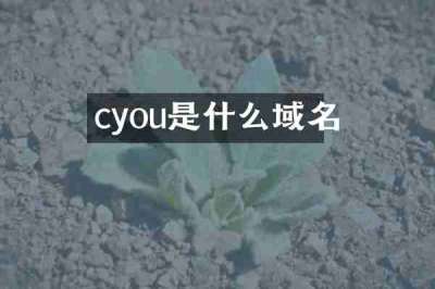 cyou是什么域名