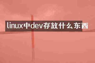 linux中dev存放什么东西
