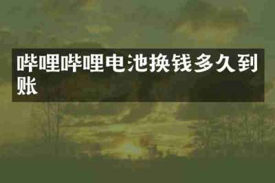 哔哩哔哩电池换钱多久到账