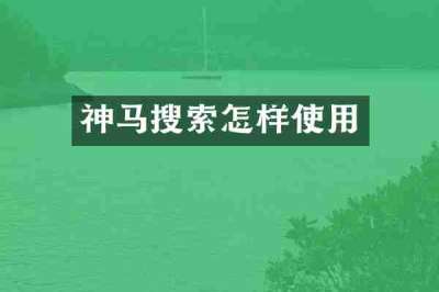 神马搜索怎样使用