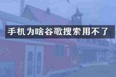 手机为啥谷歌搜索用不了