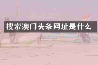 搜索澳门头条网址是什么