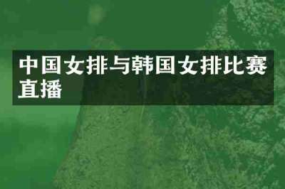 中国女排与韩国女排比赛直播