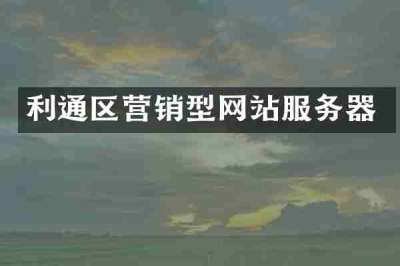 利通区营销型网站服务器
