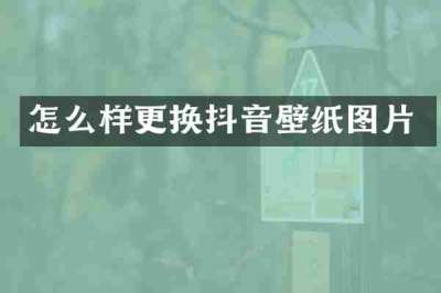 怎么样更换抖音壁纸图片