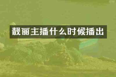 靓丽主播什么时候播出
