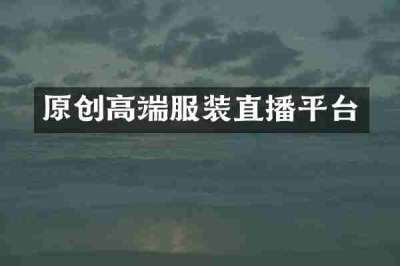 原创高端服装直播平台
