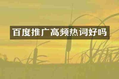 百度推广高频热词好吗