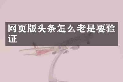 网页版头条怎么老是要验证