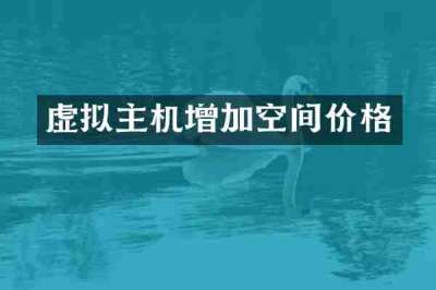 虚拟主机增加空间价格