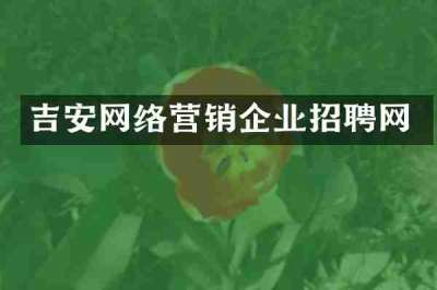 吉安网络营销企业招聘网