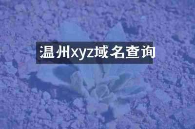 温州xyz域名查询