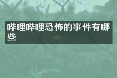 哔哩哔哩恐怖的事件有哪些