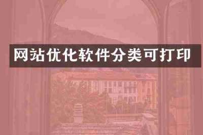 网站优化软件分类可打印