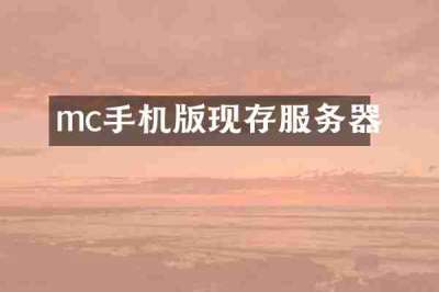mc手机版现存服务器