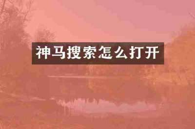 神马搜索怎么打开