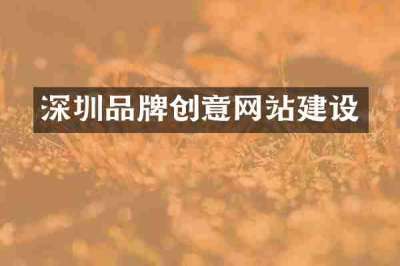 深圳品牌创意网站建设