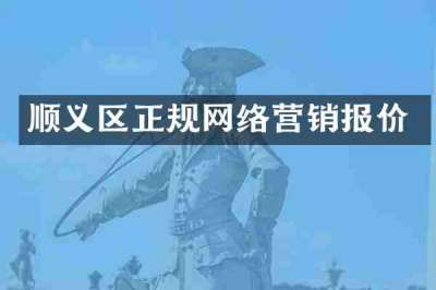 顺义区正规网络营销报价