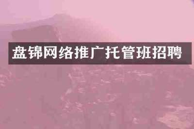 盘锦网络推广托管班招聘
