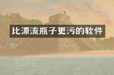 比漂流瓶子更污的软件